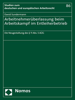 cover image of Arbeitnehmerüberlassung beim Arbeitskampf im Entleiherbetrieb